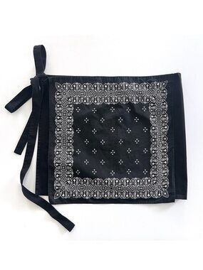 Assembly New York Vintage Black Bandana Wrap Skirt One Size XL